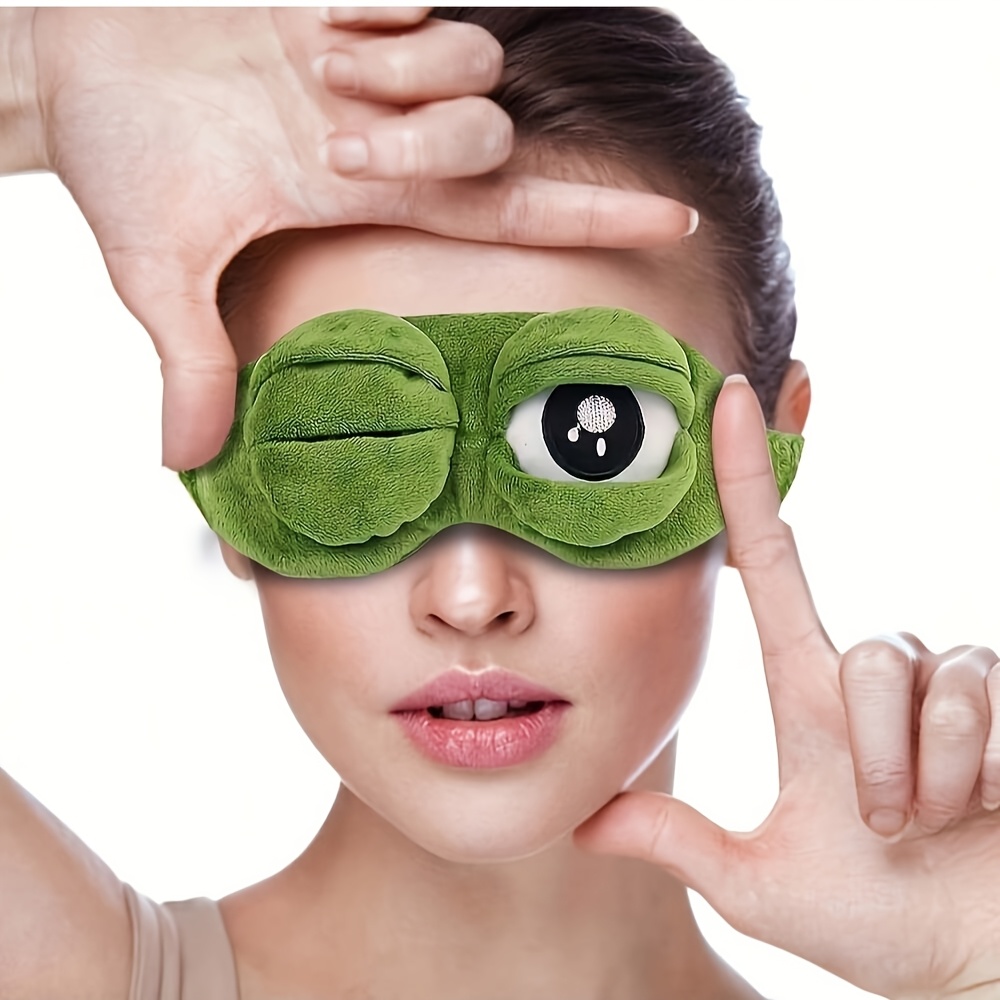 

1/2/3pcs Soft And Cute Frog Sleep Eye Mask For Eye Protection. Lunch Power Outage Sleep Eye Mask. Soft And Comfortable Eye Mask For Travel