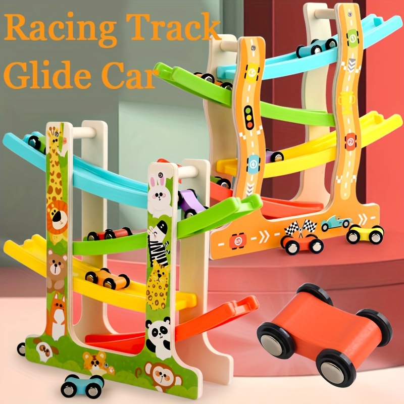 

Wooden Race Track Car Ramp Set With Cars - Educational Toy For & Hand-eye Coordination Training, Ideal For , Thanksgiving, Christmas Gift For 3+ ( Colors)