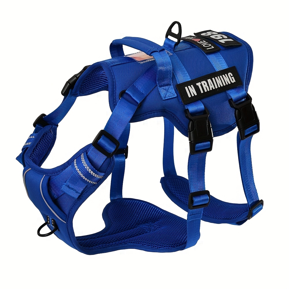 Dog Harness For Large Dogs No Pull, Pet Vest With Control Handle, Adjustable And Reflective Harness For Easy Walking And Training, Without Battery