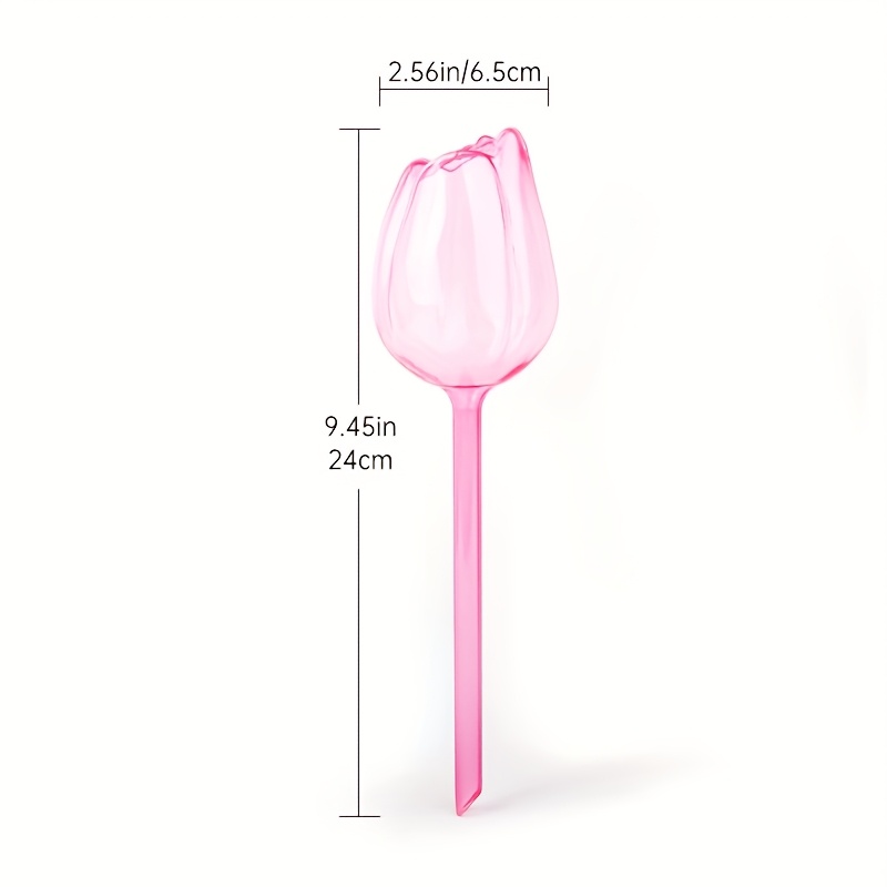 E-shop 6 Stück Tulpenförmige Automatische Selbstbewässerungskugeln mit Slow-Drip-System & Schmaler Düse – Kunststoff-Bewässerungsgeräte für