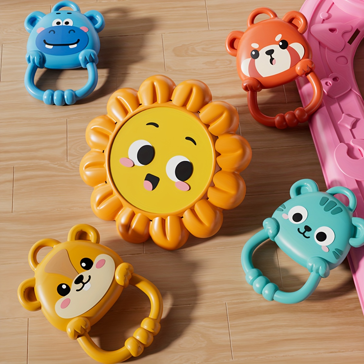 5 in 1 multifunctional baby activity center with musical piano keys sensory toys adjustable reclining seat padded tummy time mat for newborns toddlers pink green easy assembly baby bouncy seat toddler play area     padded surface easy assembly setup infant play gym colorful activity mat nontoxic materials infant activity gym parents of babies Product details 4