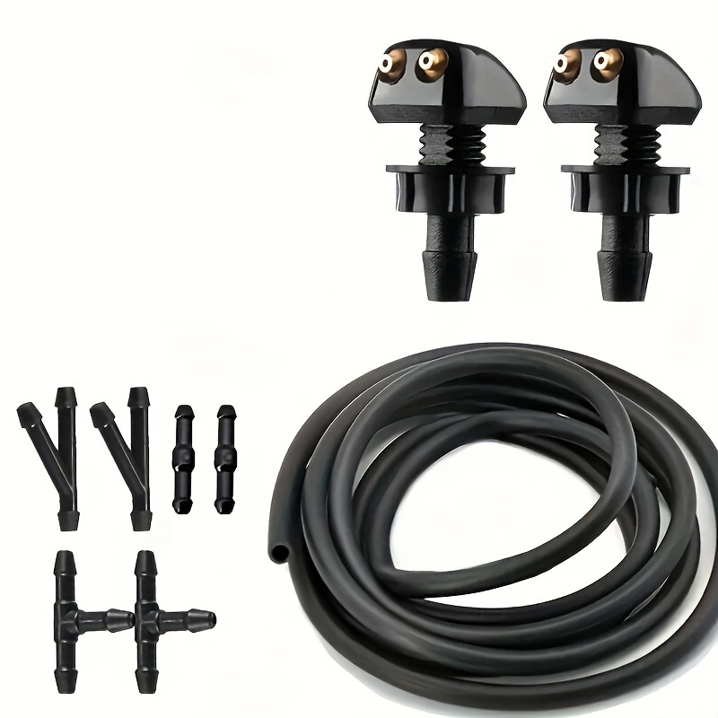 

1 Set Universal Car Windshield Nozzle 78.74 Hose 6 2 Double Nozzle Set