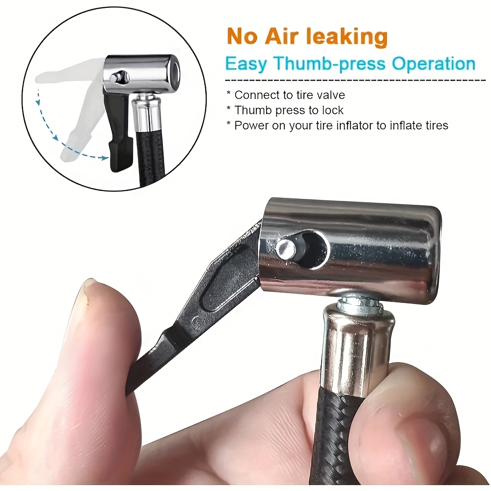   шланг для накачки шин 30 см/11,81 дюйма/m8 | с воздушным клапаном | плетеная синтетическая резина | адаптер клапана   в schrader | для воздушных компрессоров | прочный и гибкий - для автомобилей | мотоциклов | велосипедов Детали 3