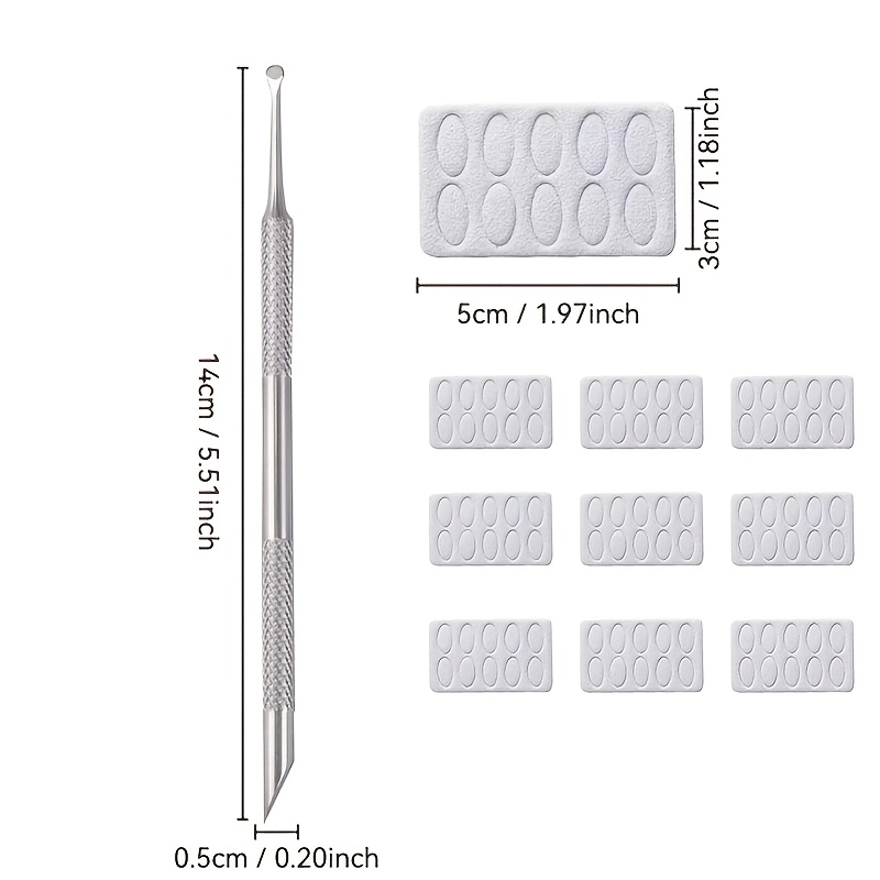 Double-Headed Cuticle Remover Tool with Sanding Discs Set