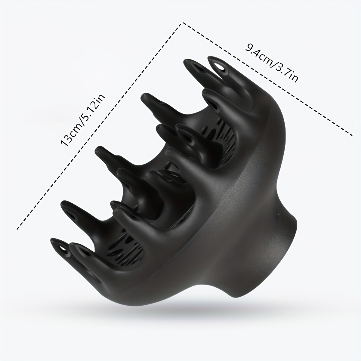 E-shop Lockendiffusor-Aufsatz, geeignet für lockiges dickes Haar, langlebiges Nylonmaterial, ergonomisches Design mit 360° zur Verbesserung natürlicher