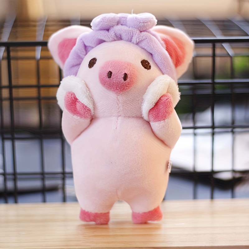 

Cute Piglet And Rabbit Plush Animal Doll Keychain Backpack Pendant