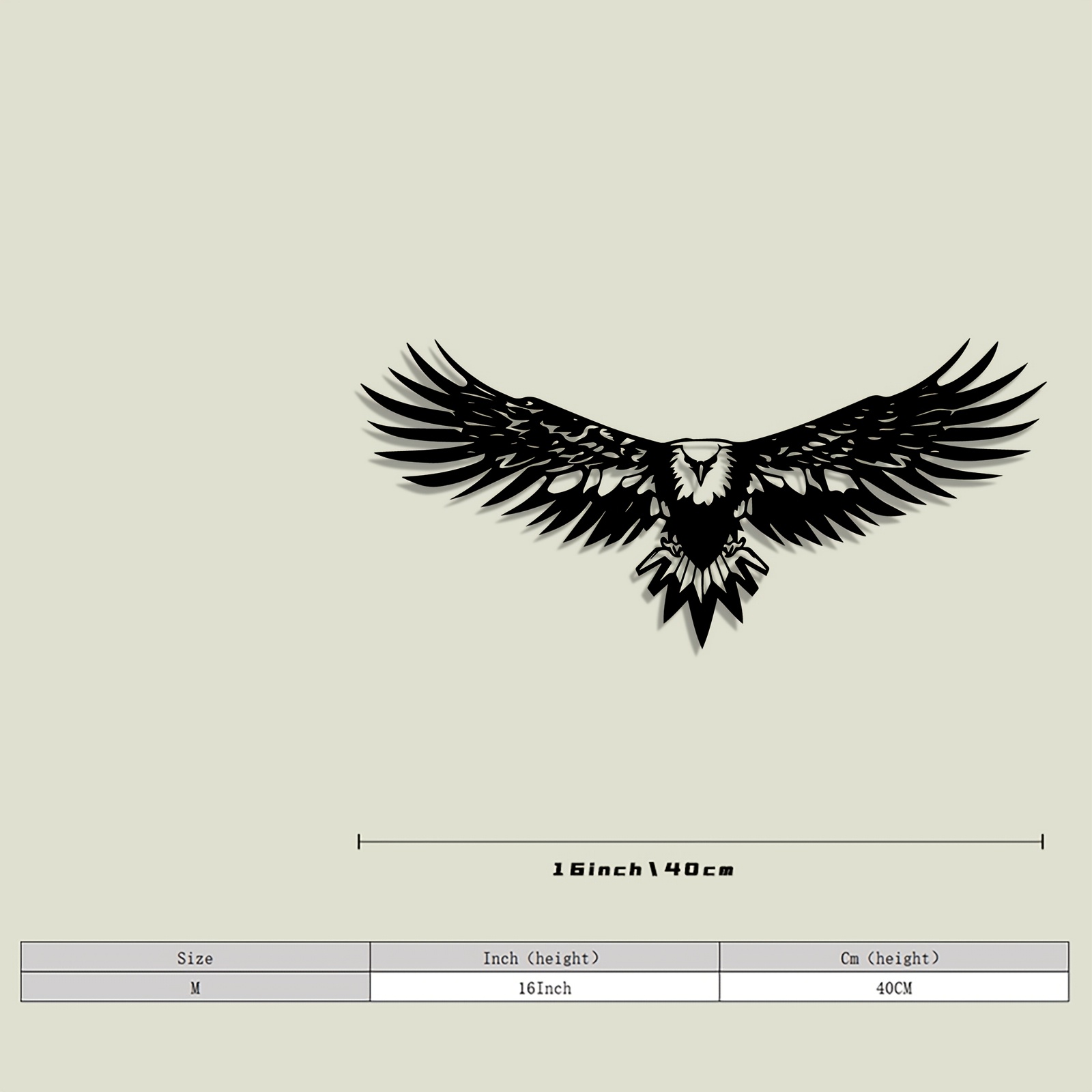 TEMU 1pc Xxq Metal Eagle Decor Metal Wall Art, Xxq Metal Eagle Rustic Bald Eagle Wall Art, Perfect For Indoor, Outdoor, Home, Garden, Color: Black,
