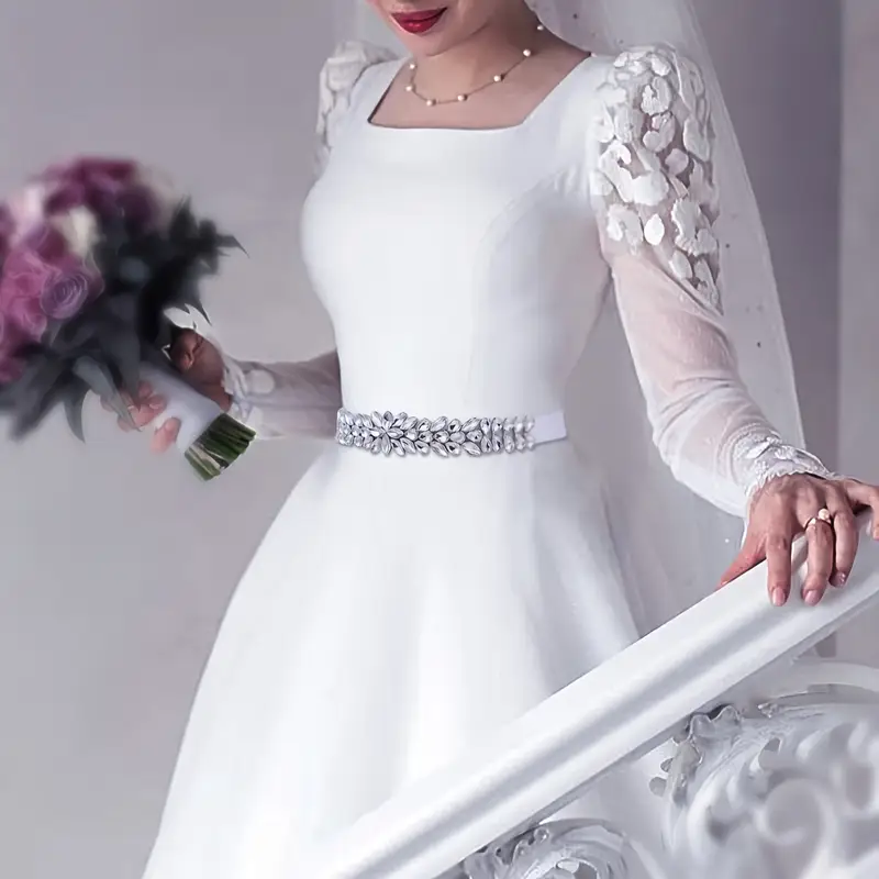 super sparkly silvery bridal belt - Temu super sparkly silvery bridal belt - Temu