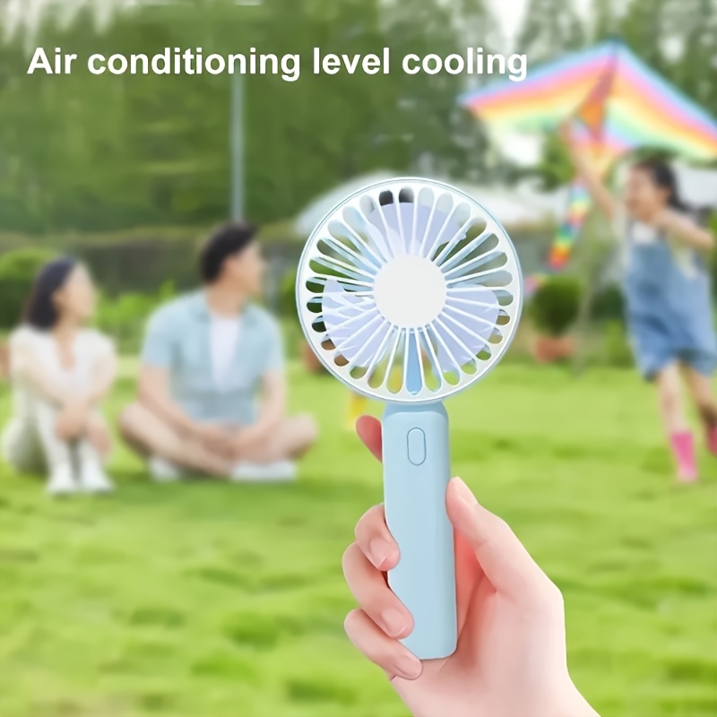 1pc   portable handheld   with phone holder wearable personal fan with high speed feature button control plastic indoor outdoor use air circulation recommended multiple components included details 9