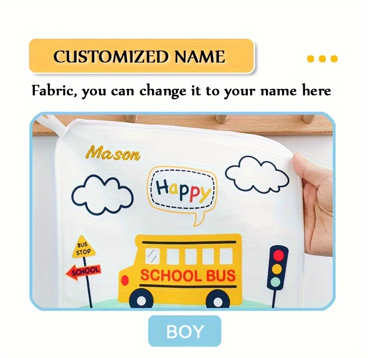 4 pack customized bibs soft knit fabric double layer saliva towels personalized name gentle face wipes for   gift details 1