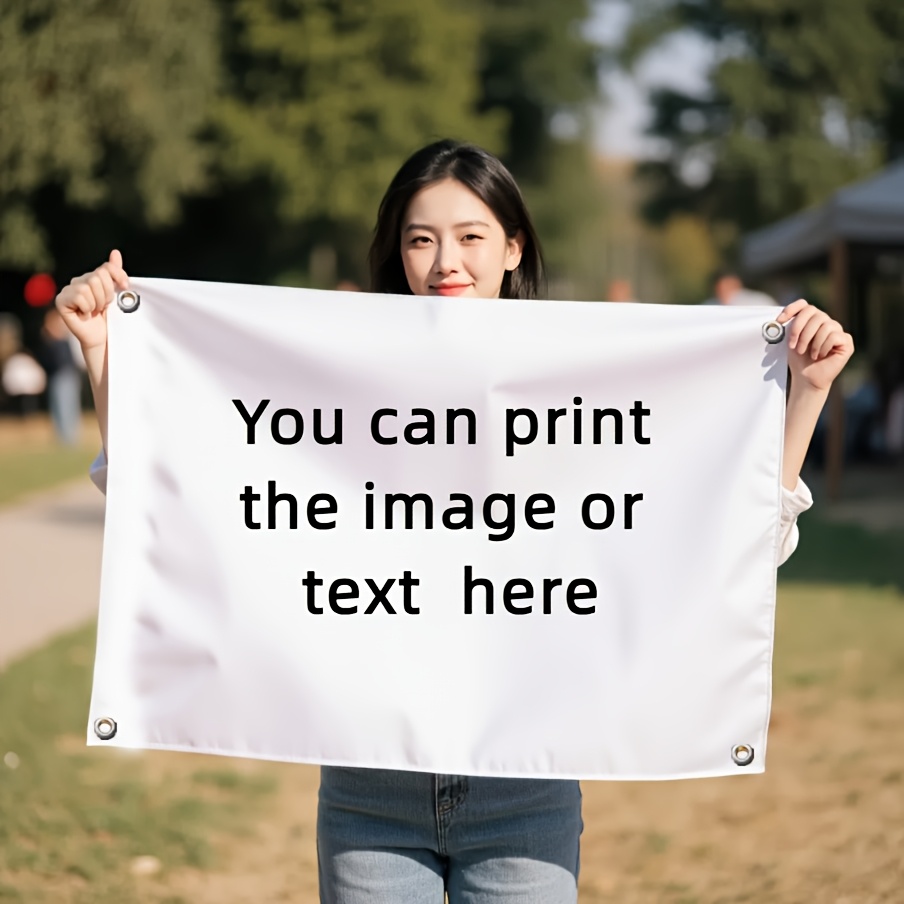 Customizable Single-Sided Banner for Text and Logos