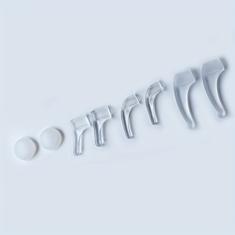 Image of 4 Pairs Anti-slip Glasses Fixed Ear Hooks Set, Including 1 Pair Of Large, Medium, Small And Round