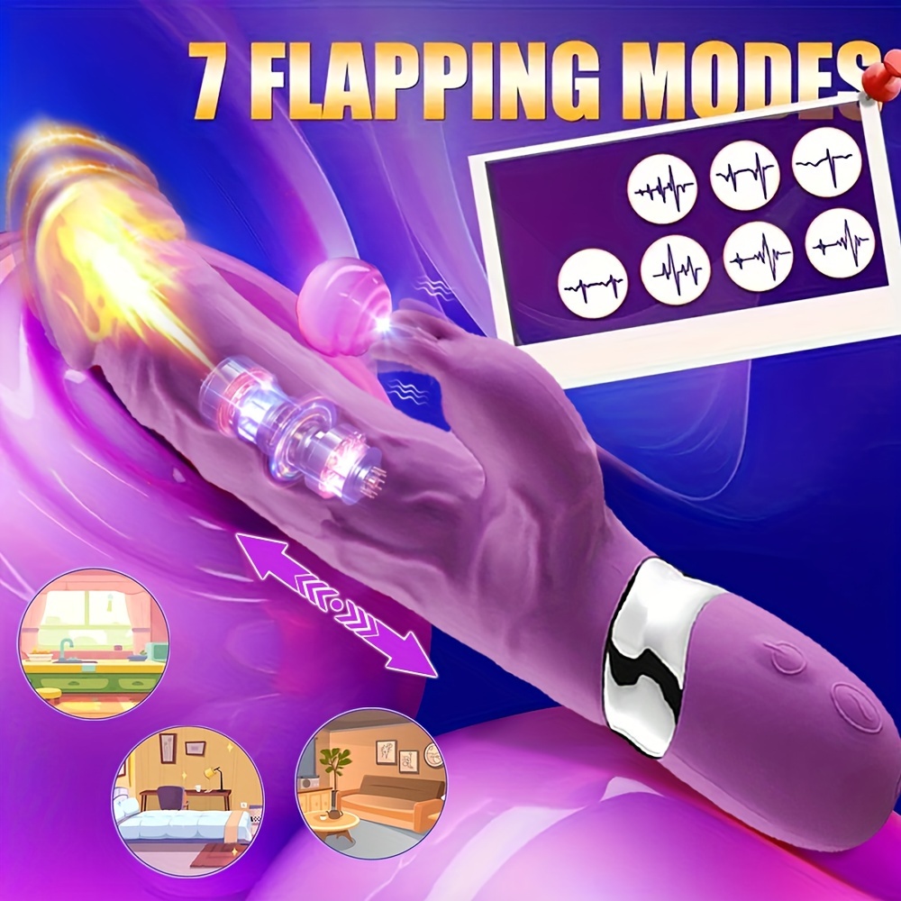 1 Valentine's Day G Spot Vibrator Female Sex Toy Gift, Female Sex Toys Dildo Vibrator with 7 Vibration and Slap Modes, 7 Slap Female Adult Toys Dildos Clitoral Vibrators Adult Toys, Adult Sex Toys & Games