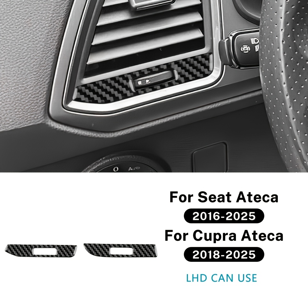 Image of For Seat 5f 2016-2025 For 5f 2018-2025 Lhd Rhd Outlet 2pcs Real Carbon Fiber Sticker