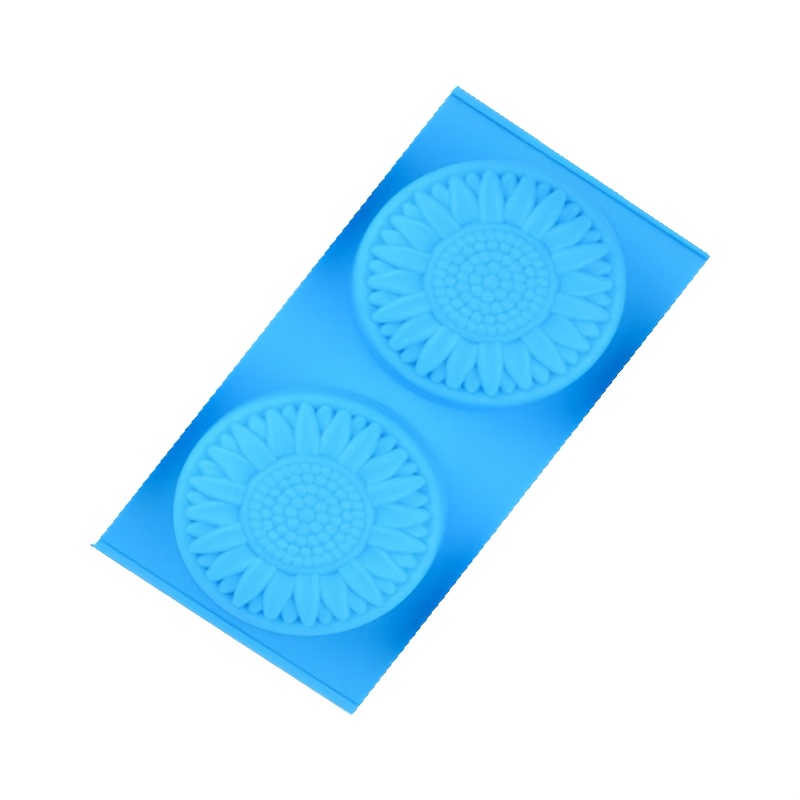 TEMU 1pc Random Color Flower Shaped 2-hole Soap Mold Supplies Silicone Soap Mold For Home Decoration