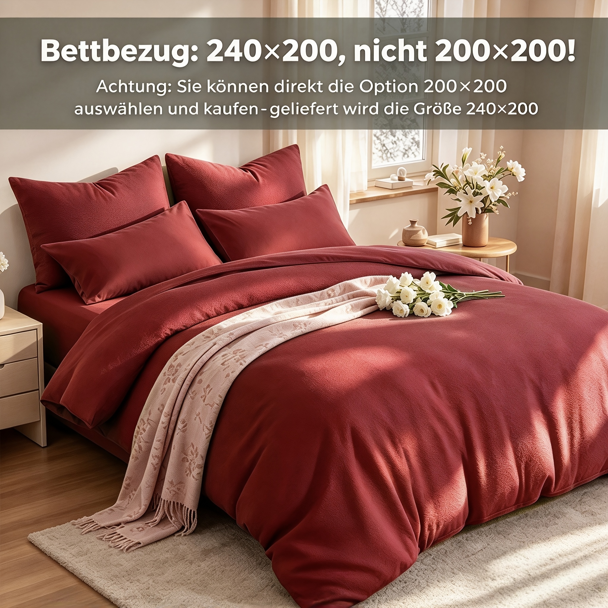 Image of 3pcs 240*200cm Bedding - 1 Duvet Cover + 2 Pillowcases. Enjoy With Our Soft, Skin-friendly Material. , Durable, And With A Practical Zipper For Easy Bedding.