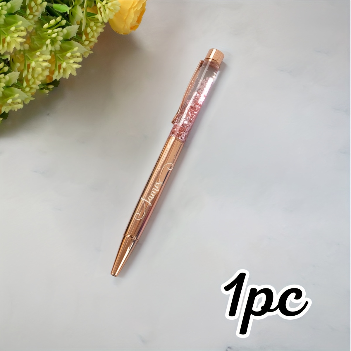 Gilded A3 Pen - Customizable Text Sand-flow Pen, Personalized Teacher&;, Custom Colorful Glitter Gel Pen, Custom Text Writing Pen, -flow Pen, Christmas Gift, Christmas, For Men, For Women