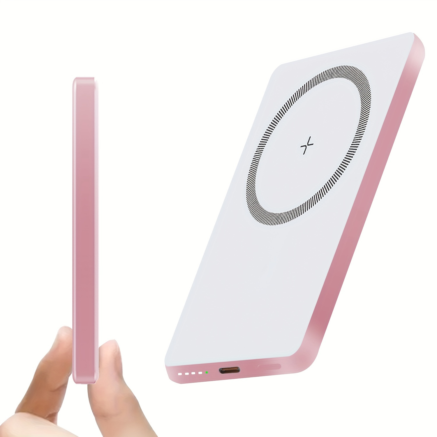 

5000mah 0.3in Ultra Slim Magnetic Power Bank Ultra Thin Compact Wireless Portable Charger With Pd 20w 2 Way Usb-c Charging Compatible With Iphone 15/14/13/12 Serie