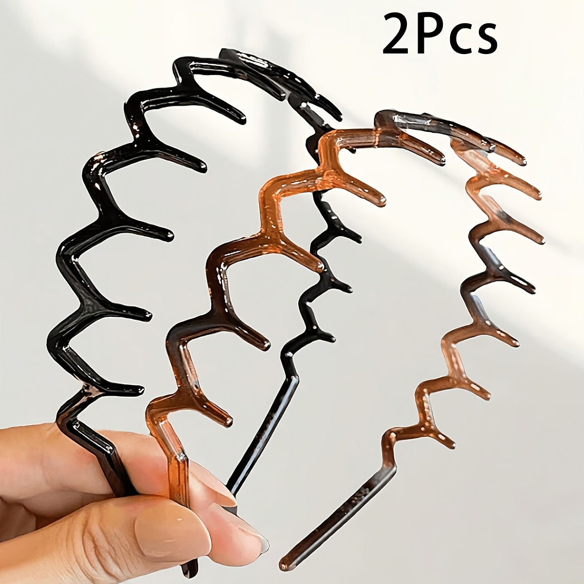 2pcs for single unit order suitable for 2pcs women non slip toothed headbands multicolor toothed hair bands with toothed edges for braids ponytails buns hold for hairstyles gym everyday hairstyle