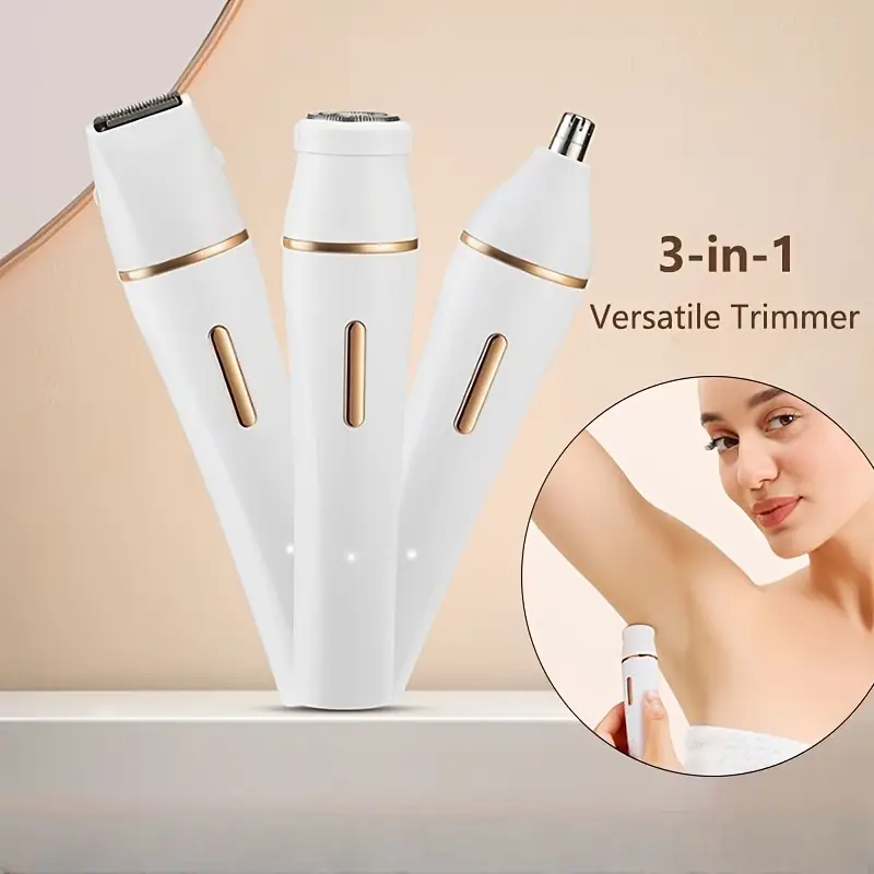 electric multi function trimmer with eyebrow nose hair trimmer and shaver unisex rechargeable body grooming kit for women men bikini line trimmer set portable gift for ladies dad father Product details 4