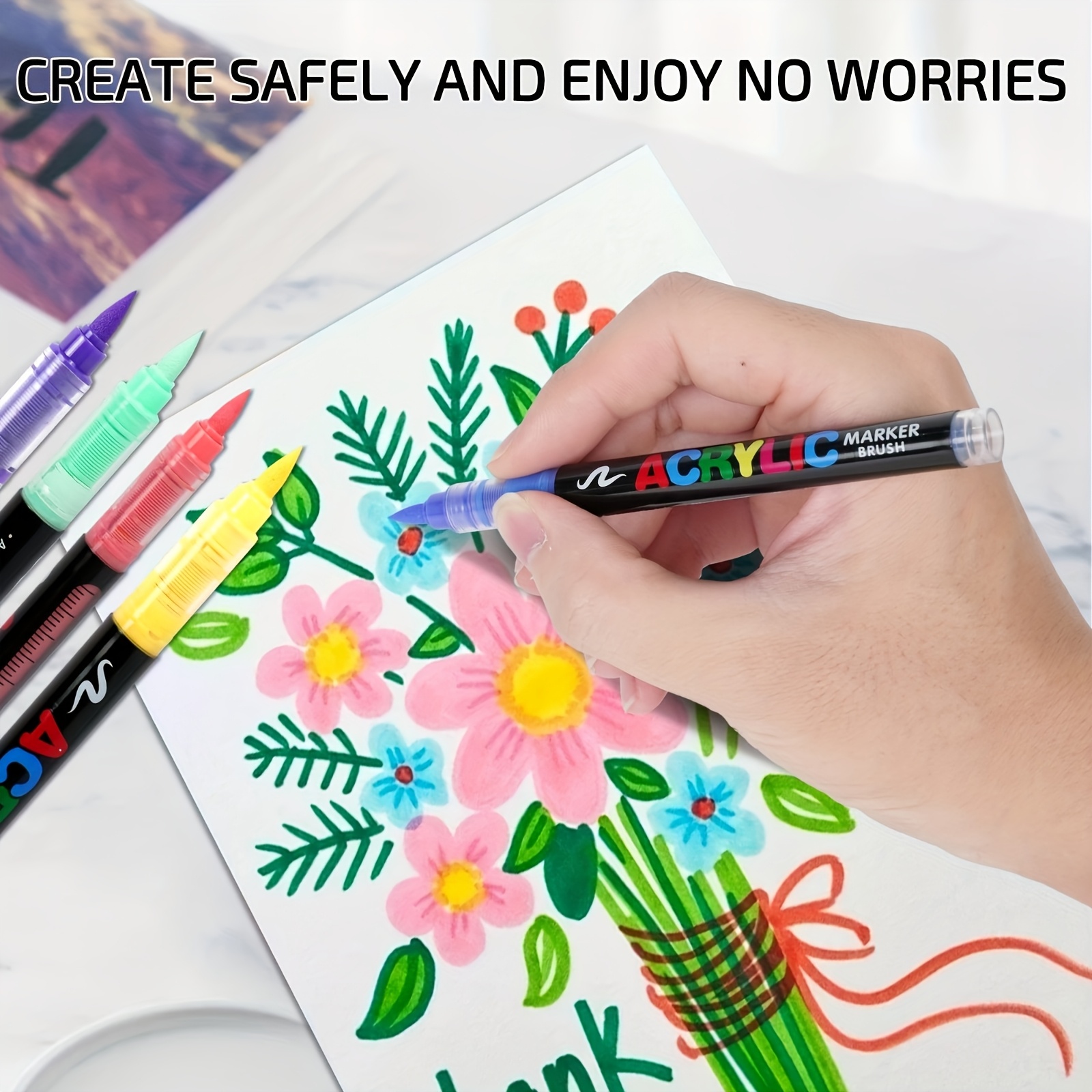 brush markers what markers work on acrylic paint