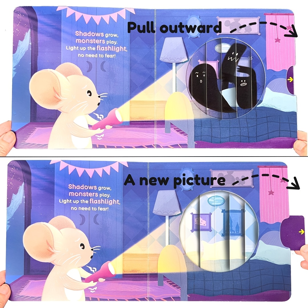 Mouse's Fear of the Dark Push-Pull Activity Book for Kids