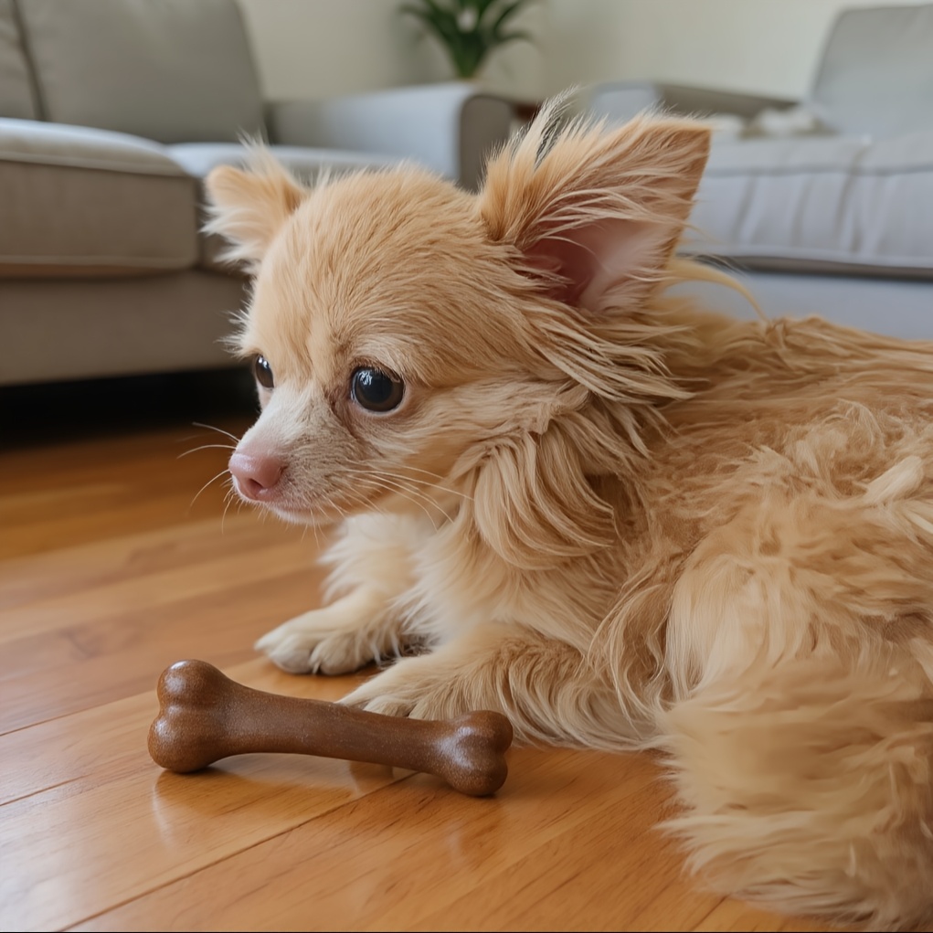 TEMU Durable And Tough Chew Toy For Small And Medium Dogs, This Natural Chewable Bone Supports Dental Health And Encourages Interactive Play, Making It Perfect For Teething Puppies