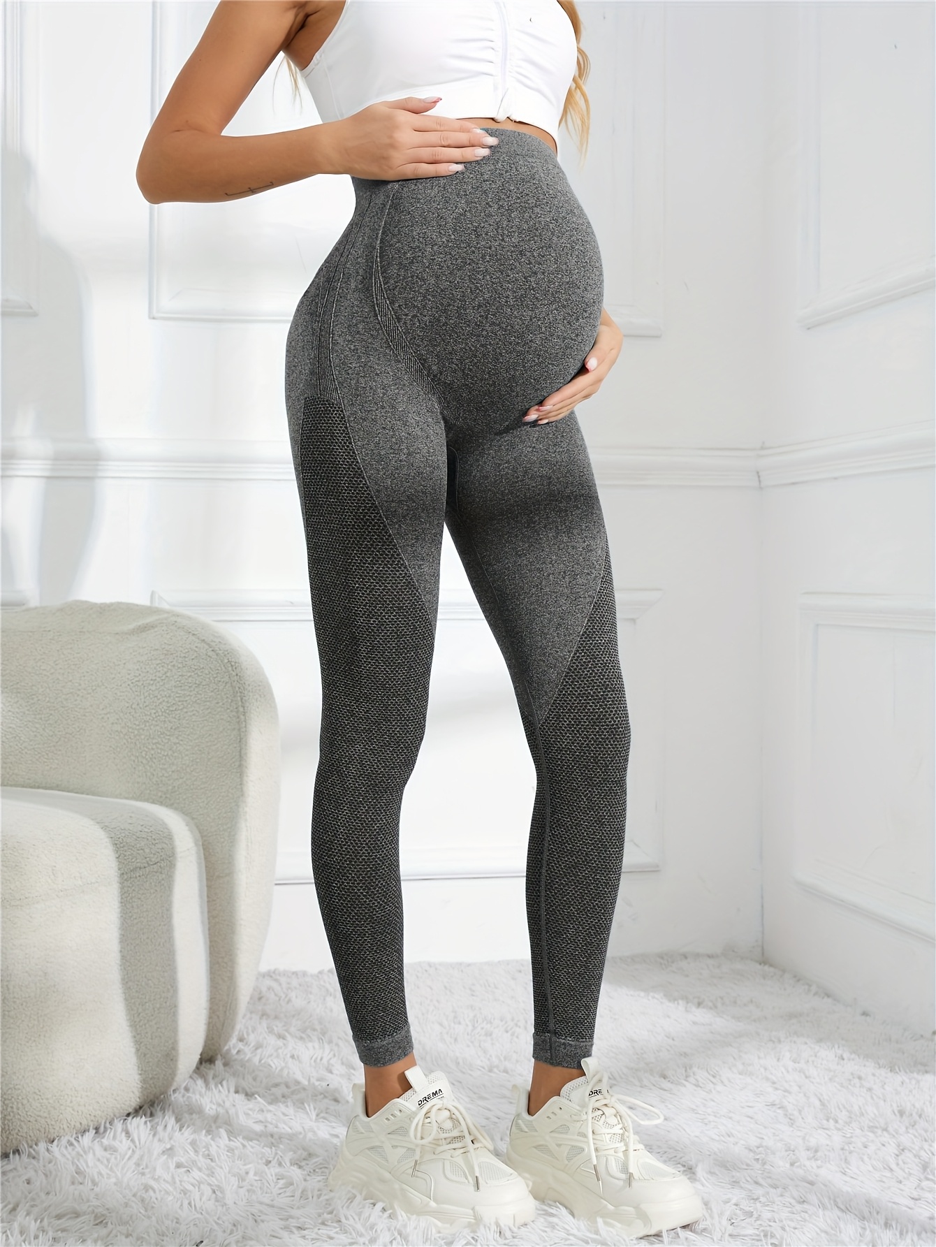 womens maternity leggings quick dry breathable yoga high Temu