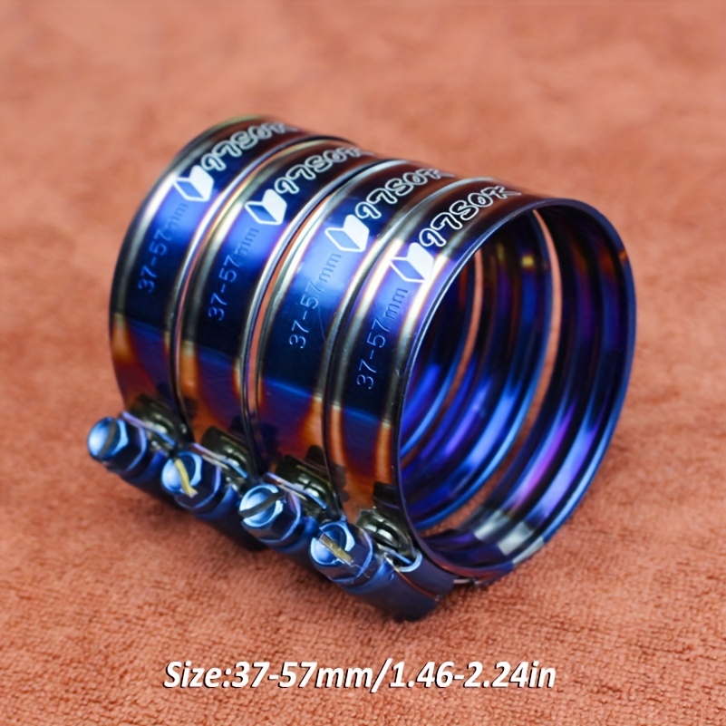 Image of 4pcs 37-57mm 43-63mm 49-69mm 55-75mm 62-82mm 69-89mm 76-96mm 92-102mm Strong And Durable Stainless Steel American Type Heavy Duty Adjustable Hose Clamp