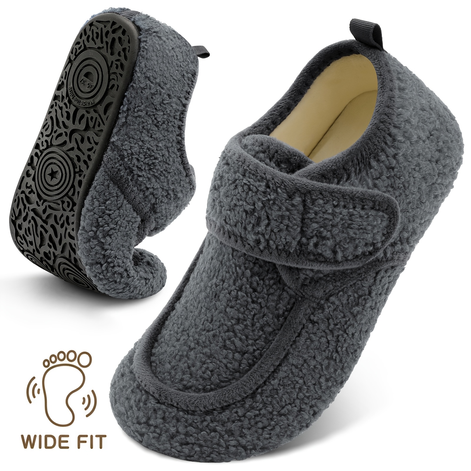 Image of Style House Slippers For Women Indoor Barefoot Slippers Designed For Wide Feet Shoes Cozy Comfortable Slippers For Home Bedroom Travel Yoga Gifts For Couples, Women Shoes
