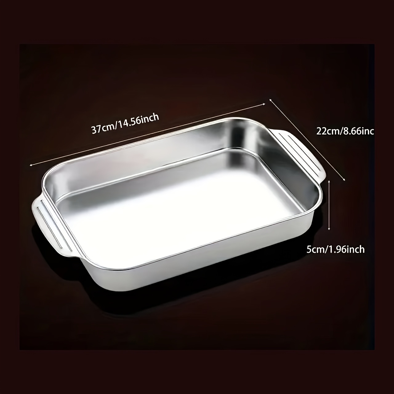 Stainless Steel Baking Tray With Handles - Versatile For , Baking & Cooking - Essential Kitchen Accessory