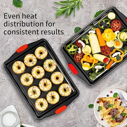 1  set baking sheet carbon steel baking pans set non   sheet grilling trays oven accessories baking tools kitchen gadgets kitchen accessories details 5