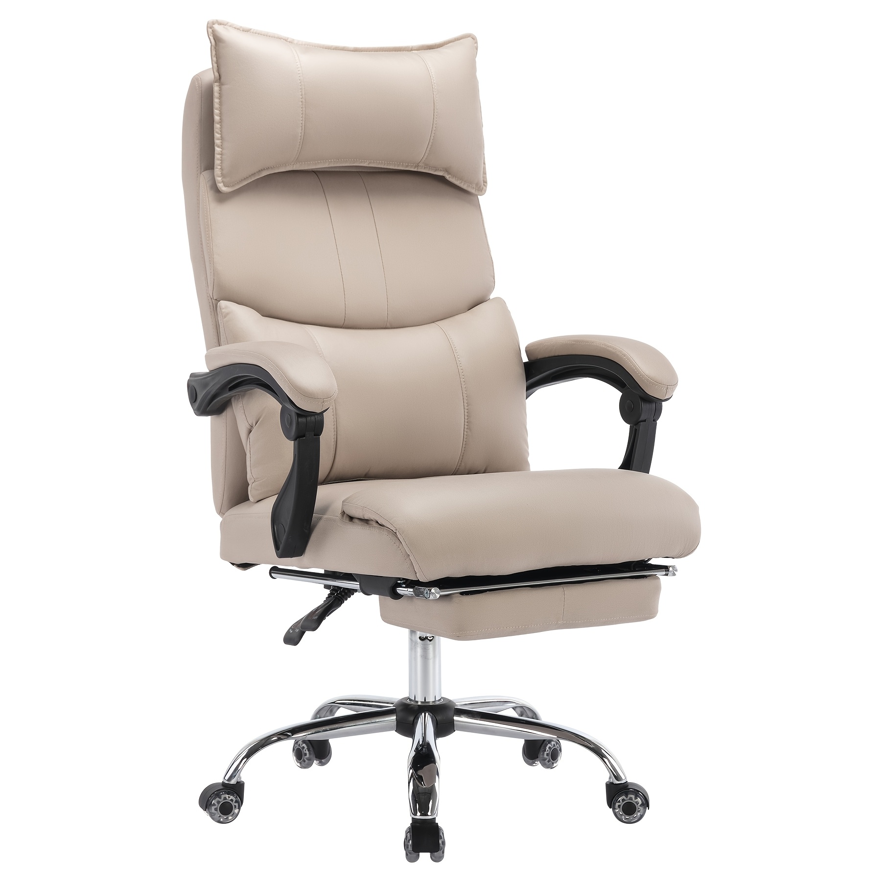 An Ergonomic Office Chair Featuring A Footrest, Headrest, And Lumbar Support, This Executive Chair Has A Backrest That Adjusted Up To 145°, Supports A Weight Of Up To 150 Kg, And Is Height Adjustable