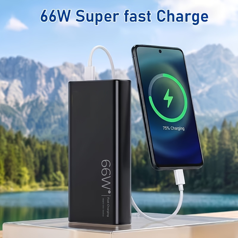 TEMU 20000mah Portable Charger Power Bank - 20000mah Battery Pack Portable Phone Charger With 66w Fast Charging Powerbank Compatible With Phone,
