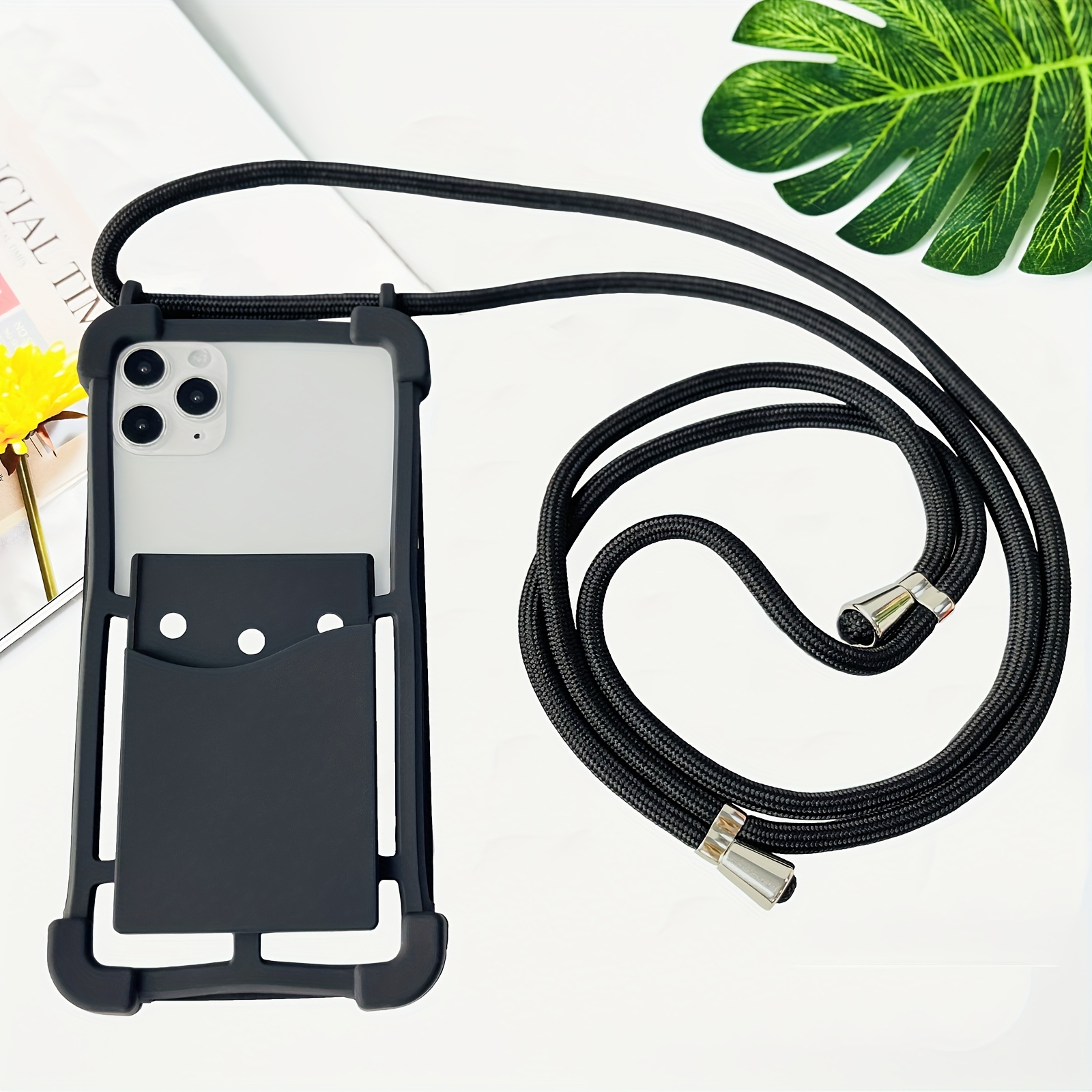E-shop Silikon-Kartenhalter Universal Handyhülle, geeignet für alle Marken mit 5.9-7 Zoll und einer Dicke von weniger als 1.3 cm / 0.5 Zoll, inklusive