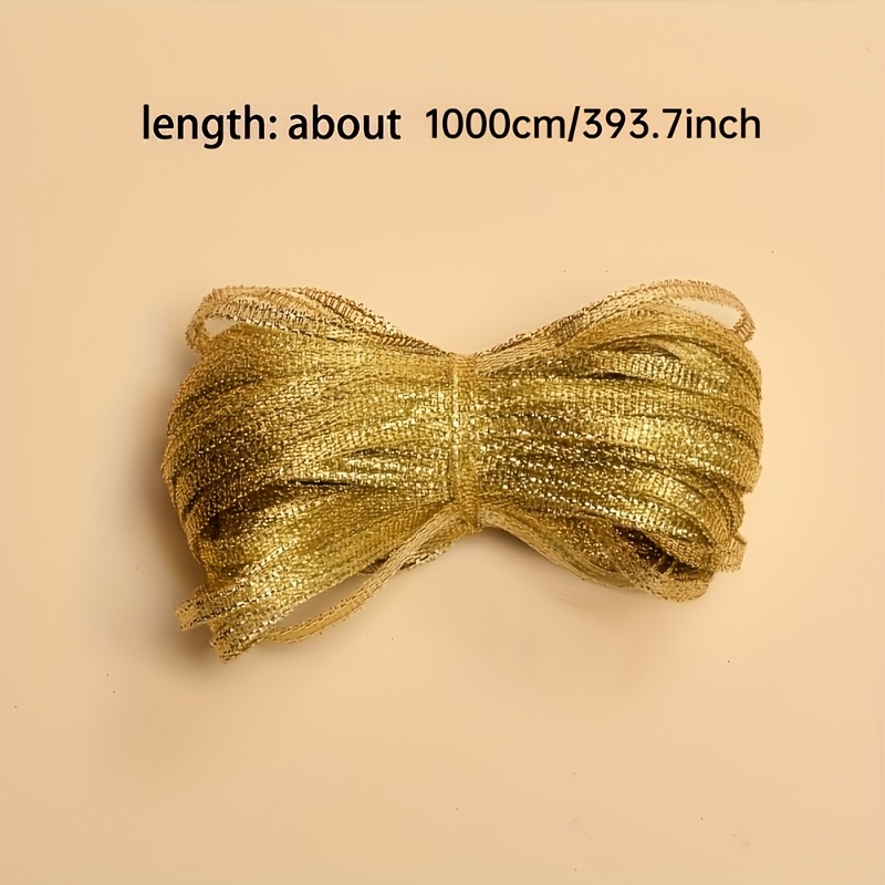 1 Roll 393.7 Inches/ Ribbon | Glossy End, Suitable For Gift Wrapping, Party Decorations, Balloons, Floral Crafts, Wreaths, And Bows | Ideal For Christmas, Halloween, And Universal Holidays