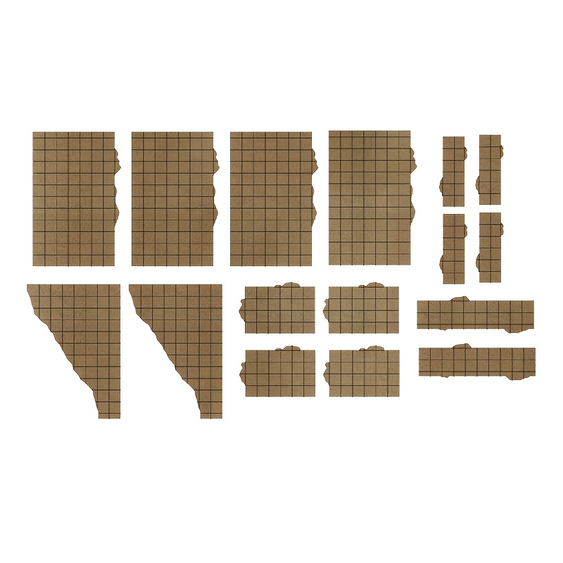 TEMU 16pcs Terrain Footprint Set, Large Tabletop Game Terrain Grid Map, Suitable For Tabletop Role-playing Games, Perfect Gift For Christmas, New