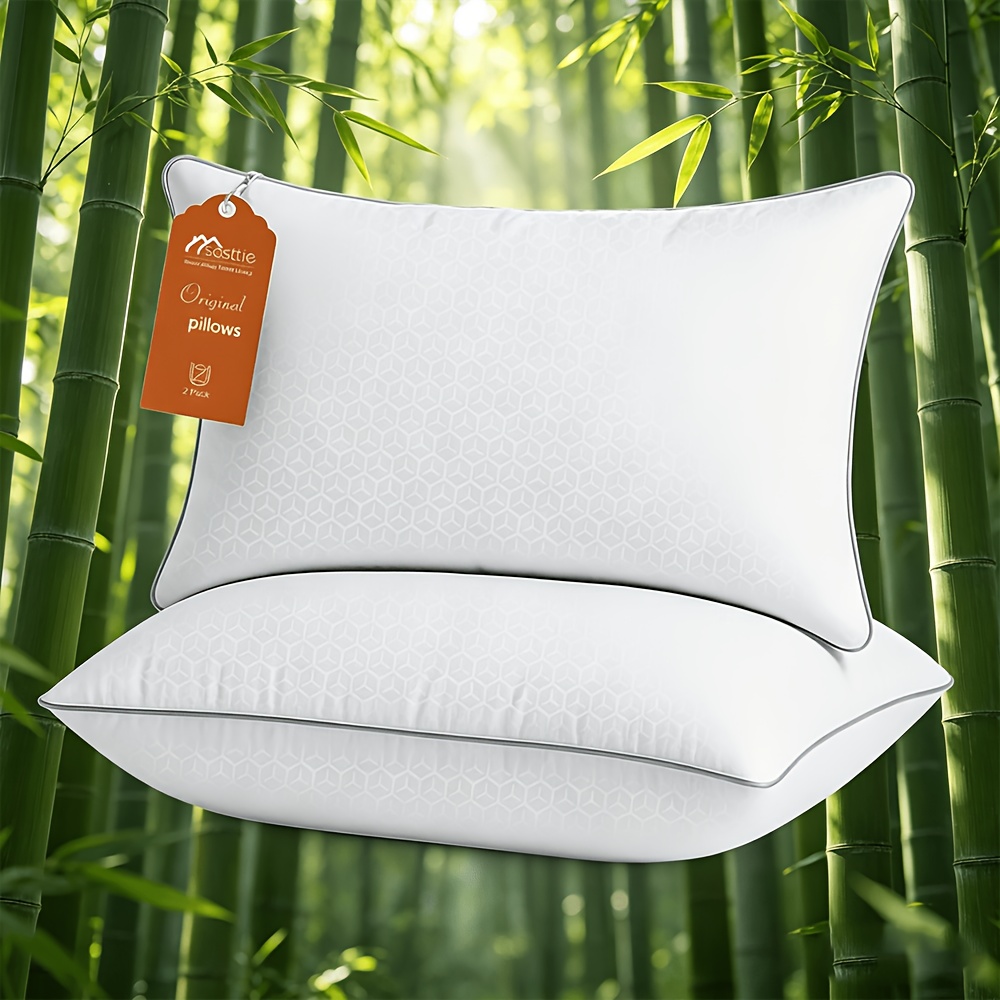 TEMU 5- Pair - Luxury Hypoallergenic Fill, Soft Yet Supportive For Side And Back Sleepers - Available In All Standard Sizes (single To King)