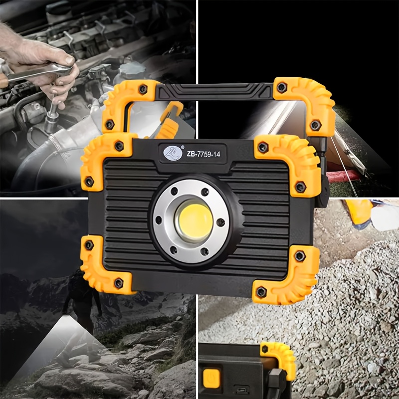 1pc Rechargeable USB Camping Lamp, Adjustable Angle Work Light, Lightweight Fishing Lantern, Bright COB Handheld Lantern, 3 Modes Nighttime Emergency Lighting Tools, LED Lamp for Hiking, Walking, Patrolling, Adventure