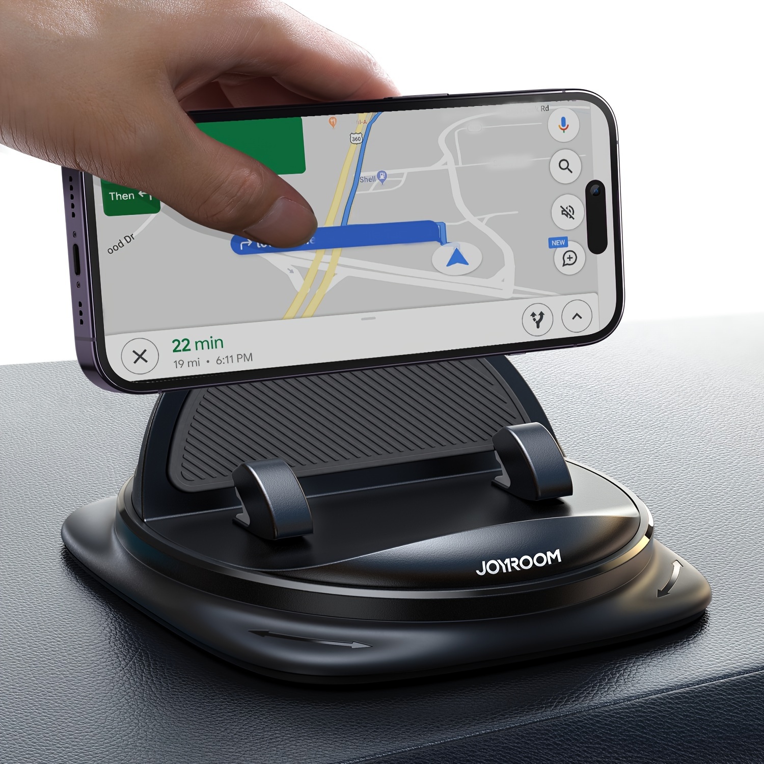 

Pandafaucet Adjustable Car Phone Holder - Silicone Dashboard Mount, 360° Rotatable, Non-slip Grip, Spring-loaded Arm, Compatible With Iphone, Samsung & Other Smartphones