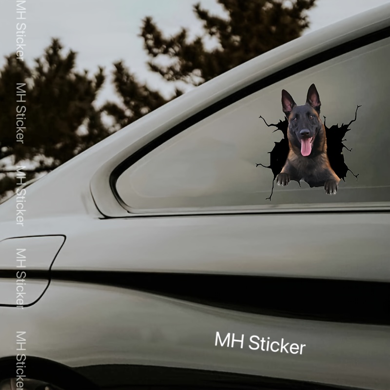 

1pc Malinois Dog Car Decal, 3d , -adhesive, , For Car, , , , , Left , Irregular , , , Reusable