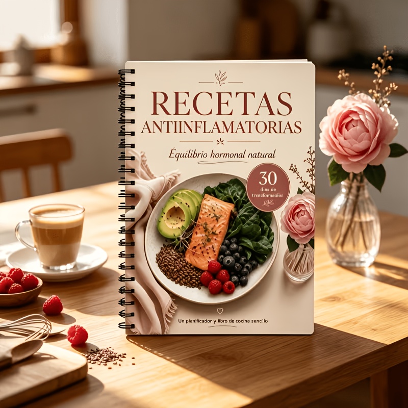 TEMU Cuaderno de de en español, con una dieta y un plan de comidas de 30 días para el femenino