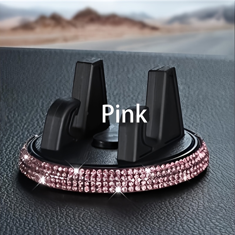 TEMU Support de Téléphone Portable pour Voiture Amélioré et Coloré avec Incrustation de Diamant pour Consol Central, Support de Navigation Rotatif à