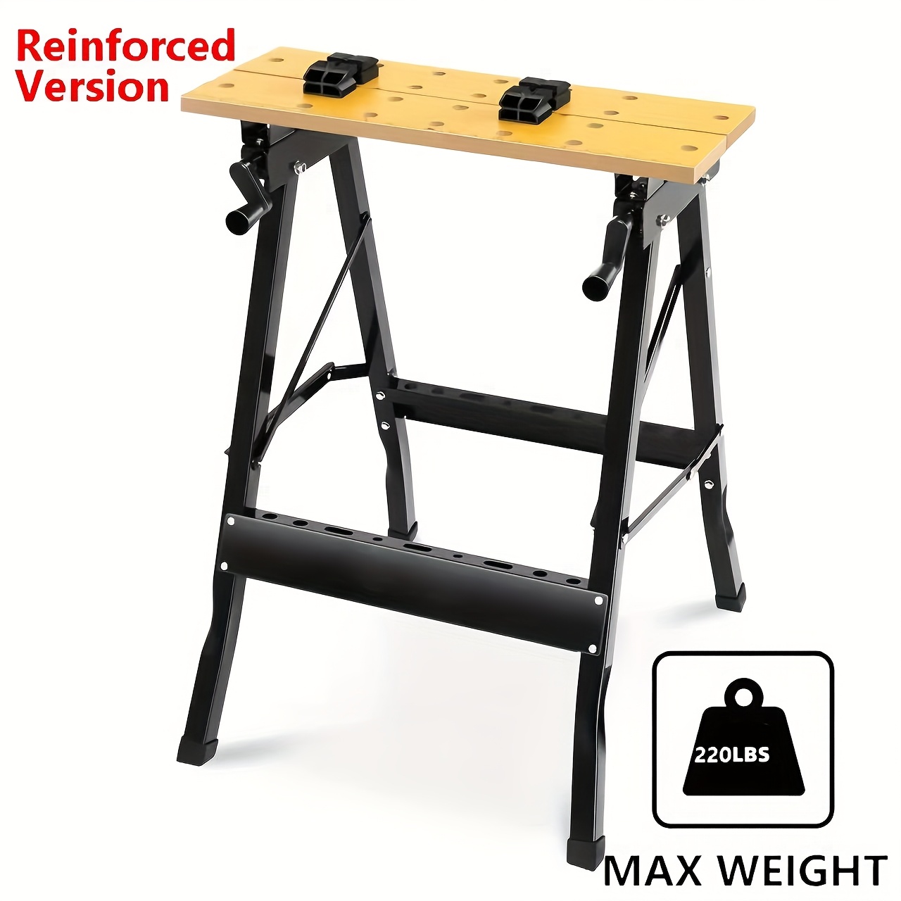 TEMU 1set Super Lightweight Foldable Woodworking Workbench - Durable Portable Bench For Versatile Tasks, Perfect For Diy Enthusiasts And Compact