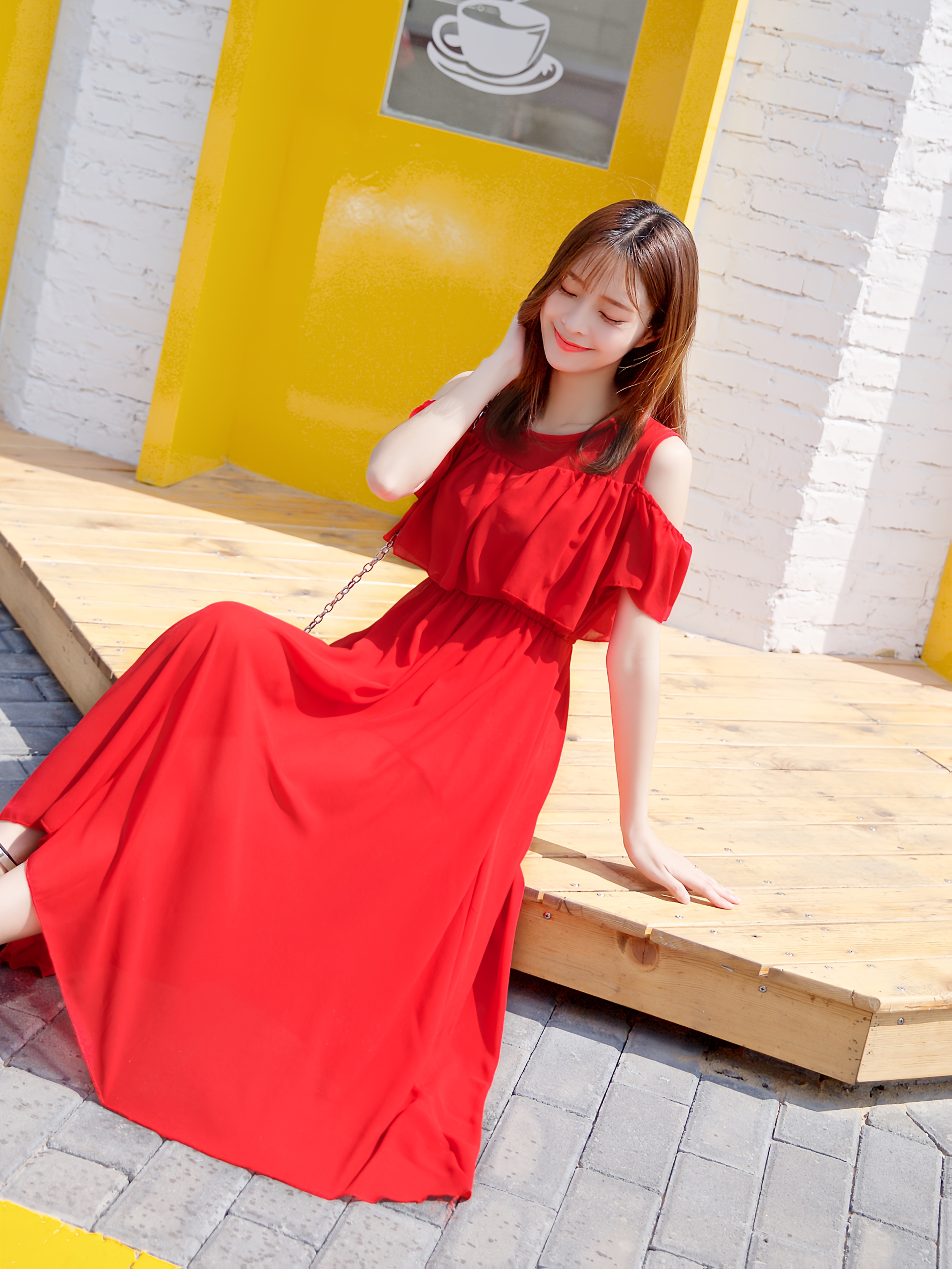 summer korean style womens chiffon dress sweet fairy - Temu Canada