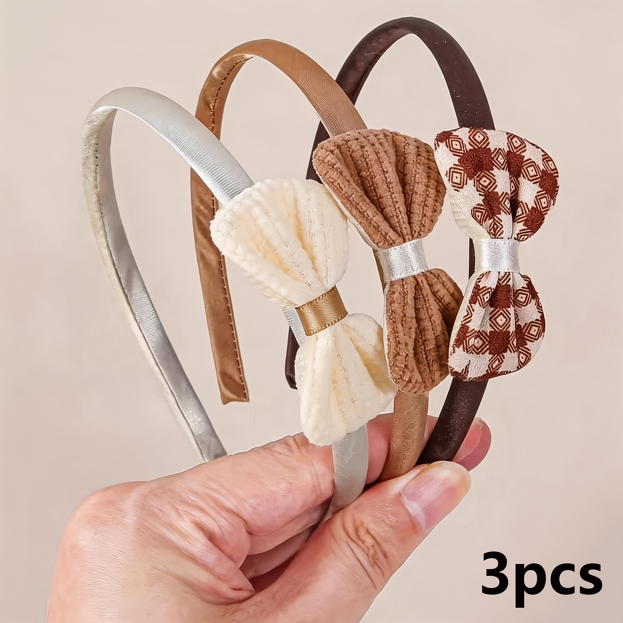 E-shop 3er-Pack süße Haarreifen/Blumen-Stoff-Haarclips, bezaubernde Prinzessin-Haar-Accessoires