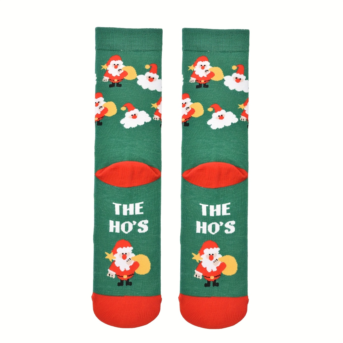 1 pair mens christmas santa claus print socks warm durable - Temu