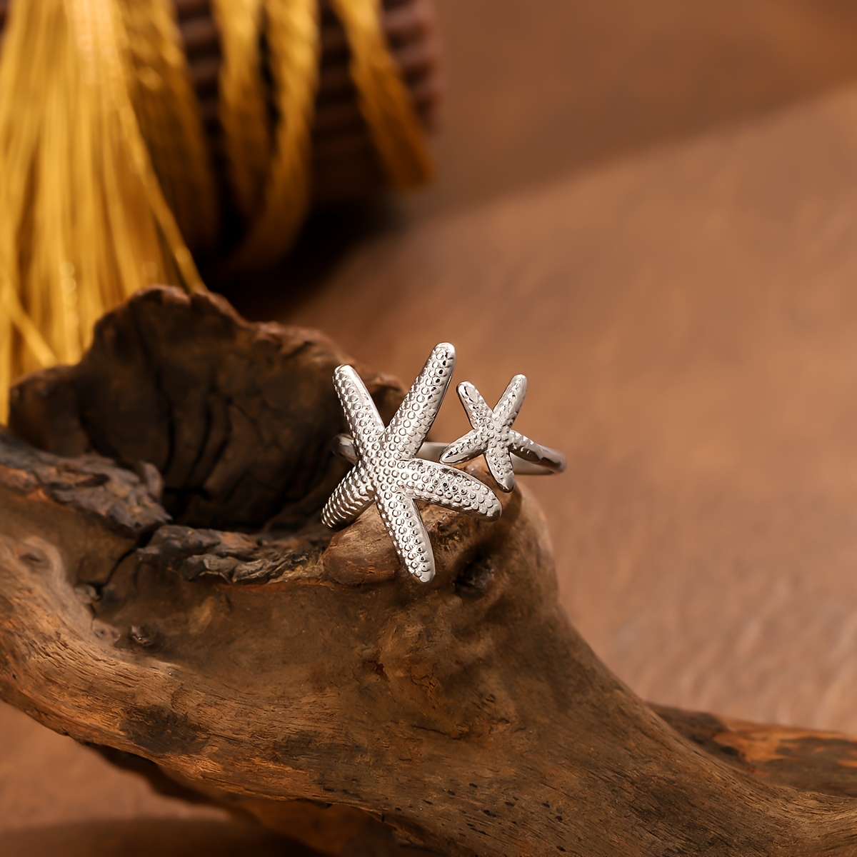 TEMU 1 Asymmetrical Star-shaped Stainless Steel , Made Of And Non-fading Material, Suitable For Daily Wear Or As A Gift For Men Or Women On Special