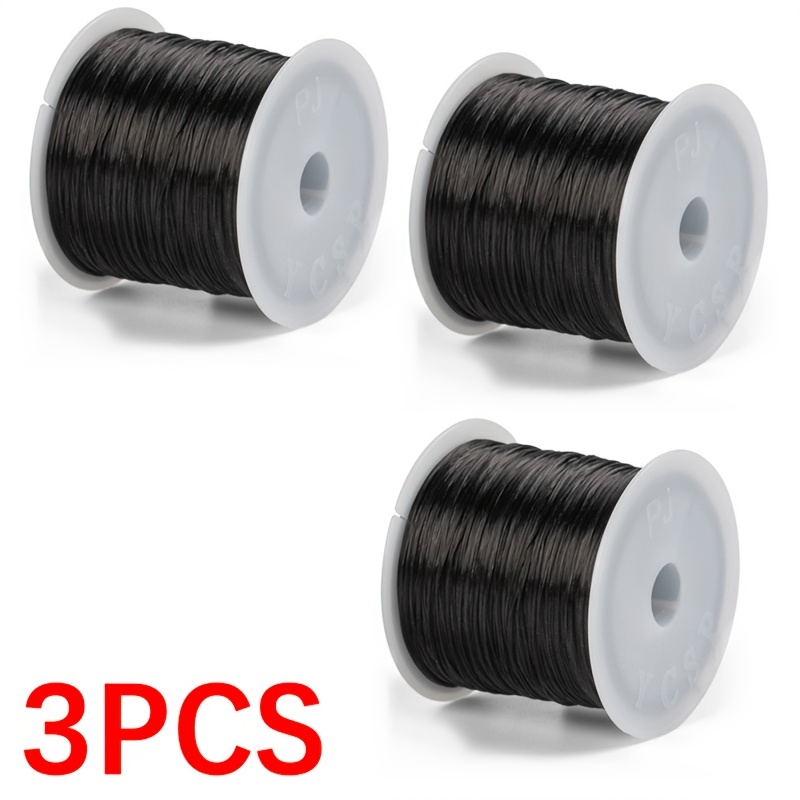 TEMU Cordón elástico de resistencia de 1/3 rollo, adecuado para hacer joyería DIY - Cordón para abalorios para pulseras, collares, cabello - Alambre
