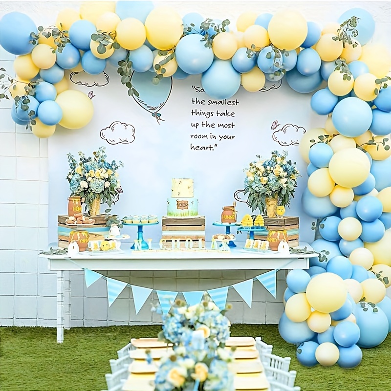 

Pastel Arch Kit With Pcs Blue And Yellow Balloons, Diy Balloon Bouquet Kit For Shower, Wedding Bachelorette Birthday Party, Balloon Decorations